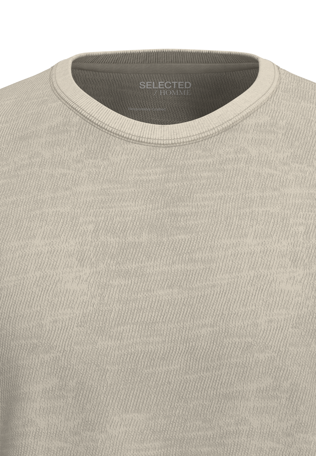 SELECTED HOMME - ASPEN T-Shirt - Oatmeal